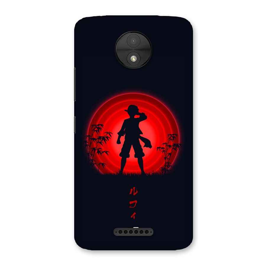 Dark Red Luffy Back Case for Moto C