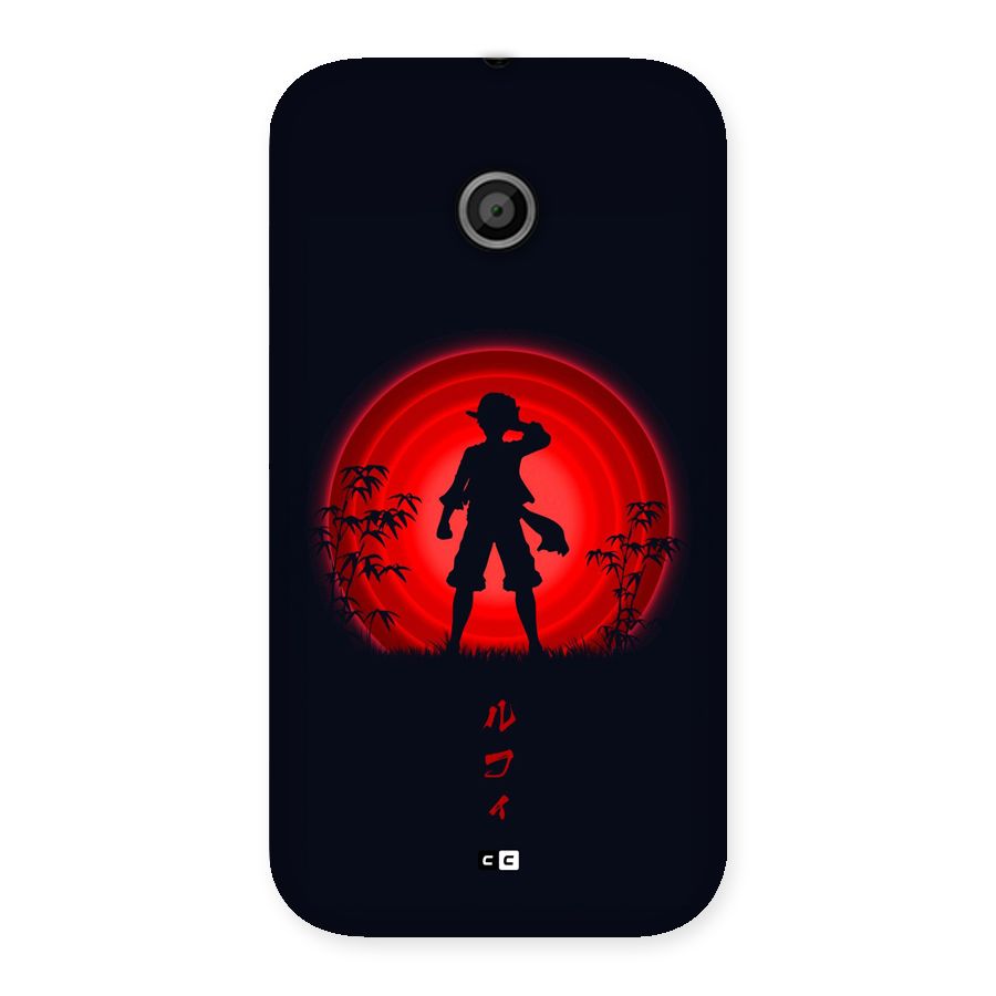Dark Red Luffy Back Case for Moto E
