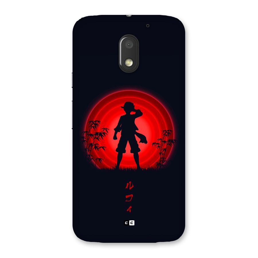 Dark Red Luffy Back Case for Moto E3 Power