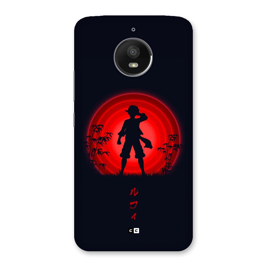 Dark Red Luffy Back Case for Moto E4 Plus