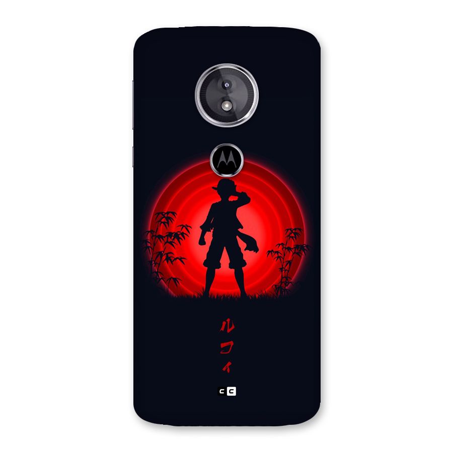 Dark Red Luffy Back Case for Moto E5