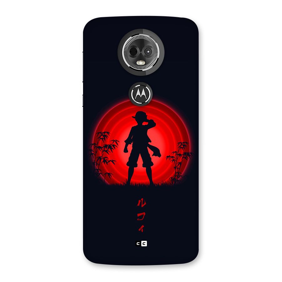 Dark Red Luffy Back Case for Moto E5 Plus