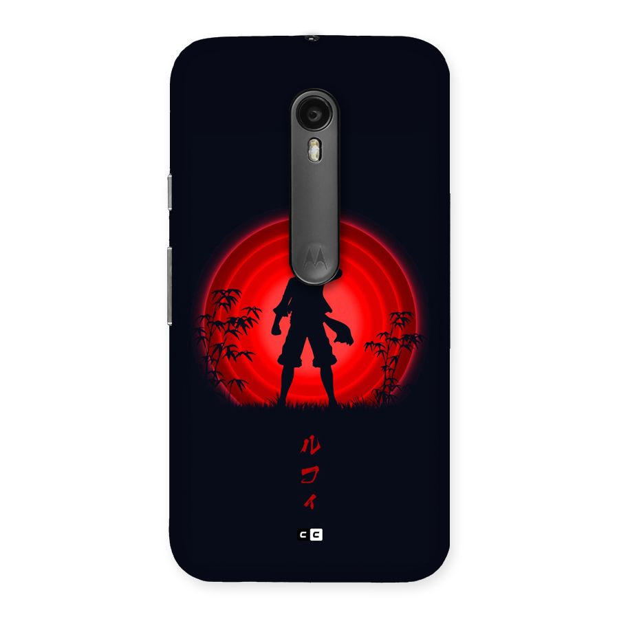 Dark Red Luffy Back Case for Moto G3