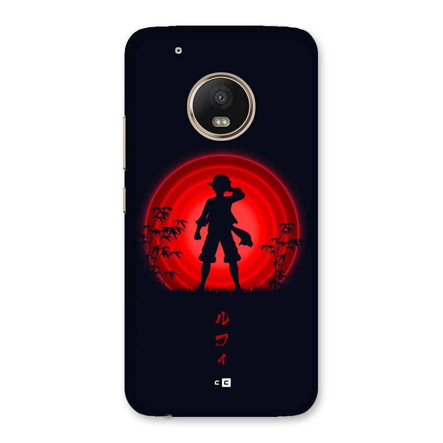 Dark Red Luffy Back Case for Moto G5 Plus