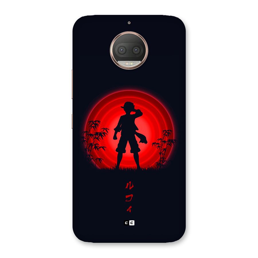 Dark Red Luffy Back Case for Moto G5s Plus