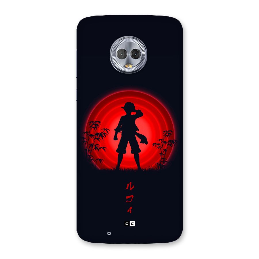 Dark Red Luffy Back Case for Moto G6