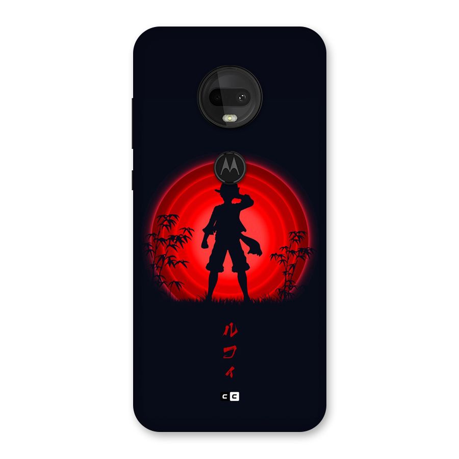Dark Red Luffy Back Case for Moto G7
