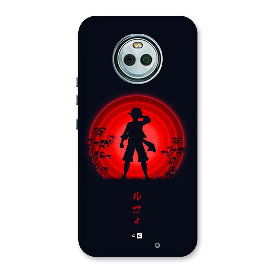 Dark Red Luffy Back Case for Moto X4