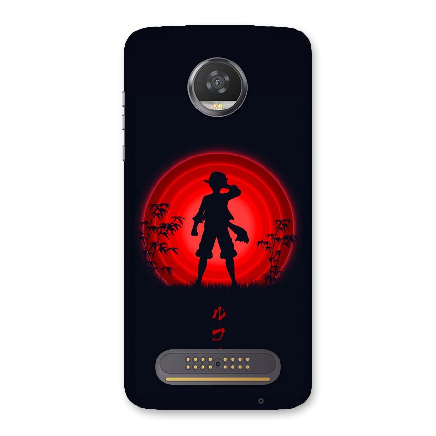 Dark Red Luffy Back Case for Moto Z2 Play
