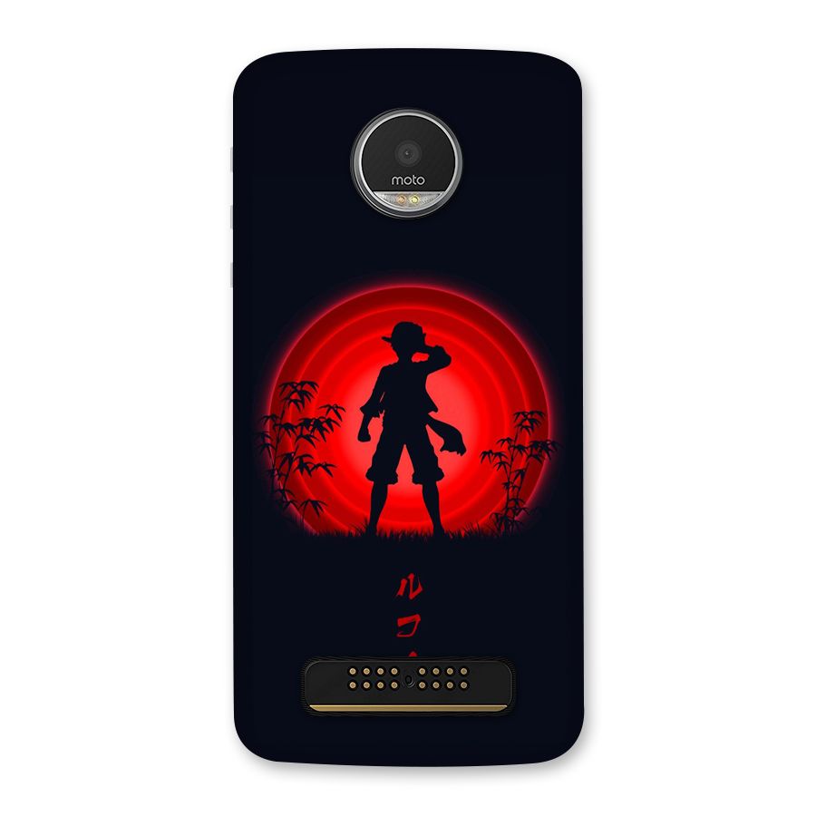Dark Red Luffy Back Case for Moto Z Play