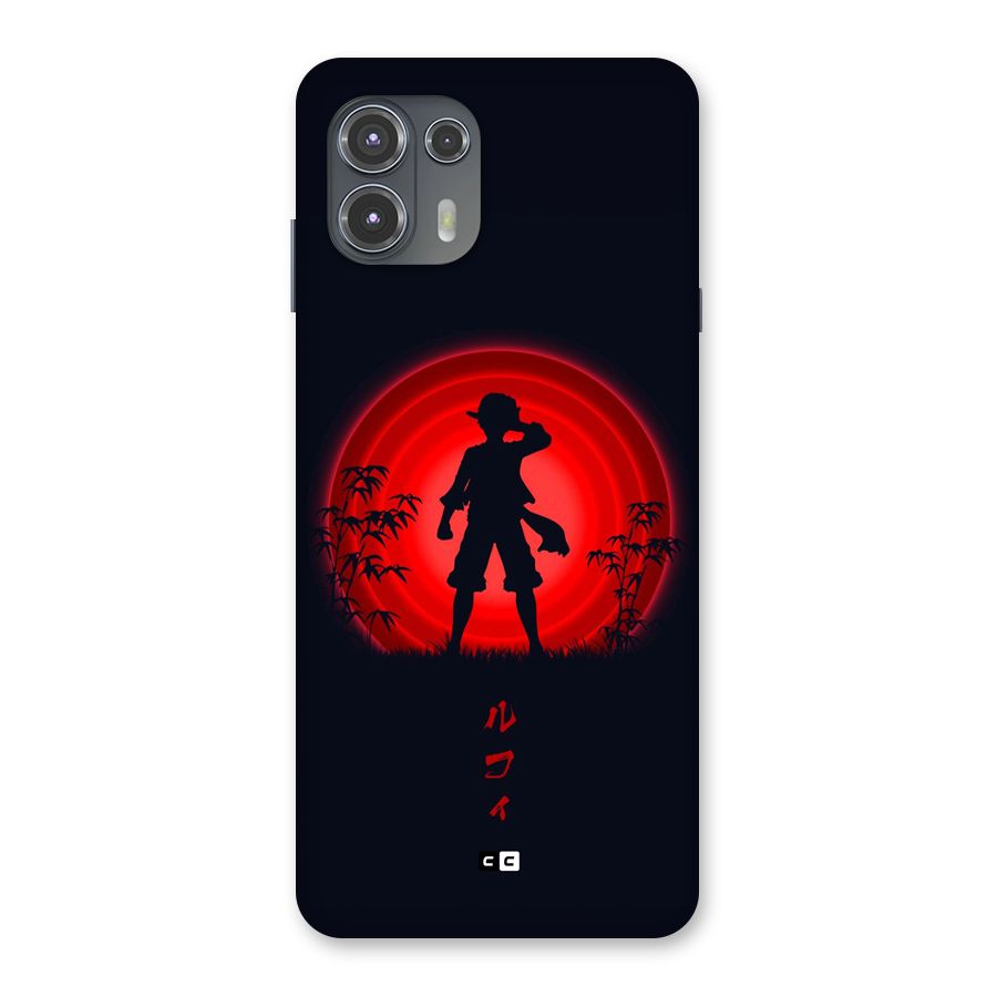 Dark Red Luffy Back Case for Motorola Edge 20 Fusion