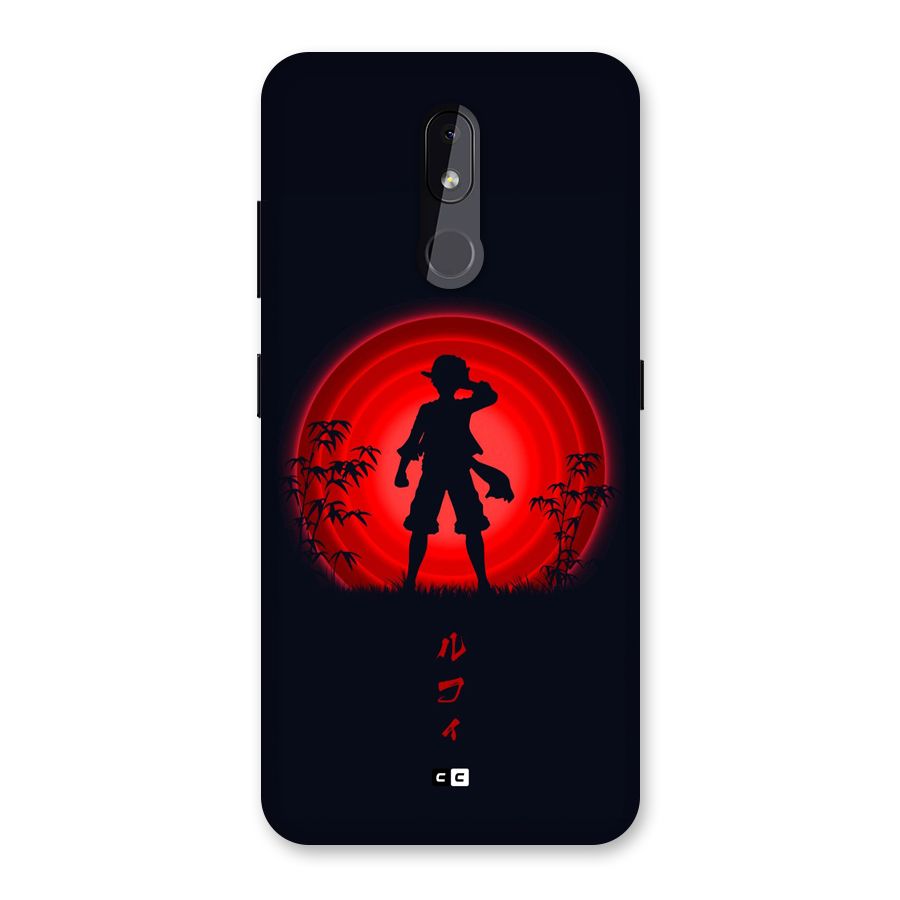 Dark Red Luffy Back Case for Nokia 3.2