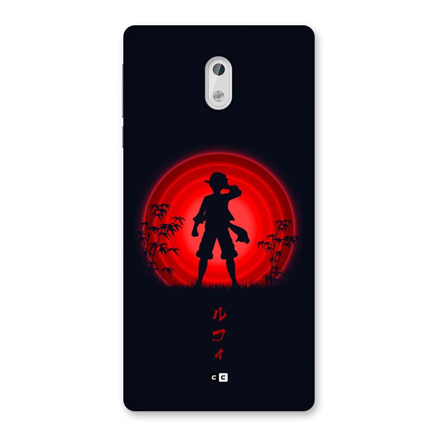 Dark Red Luffy Back Case for Nokia 3