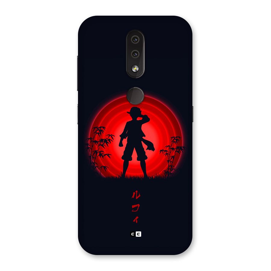 Dark Red Luffy Back Case for Nokia 4.2