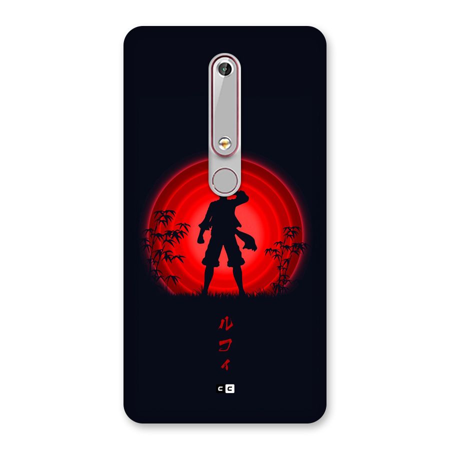 Dark Red Luffy Back Case for Nokia 6.1