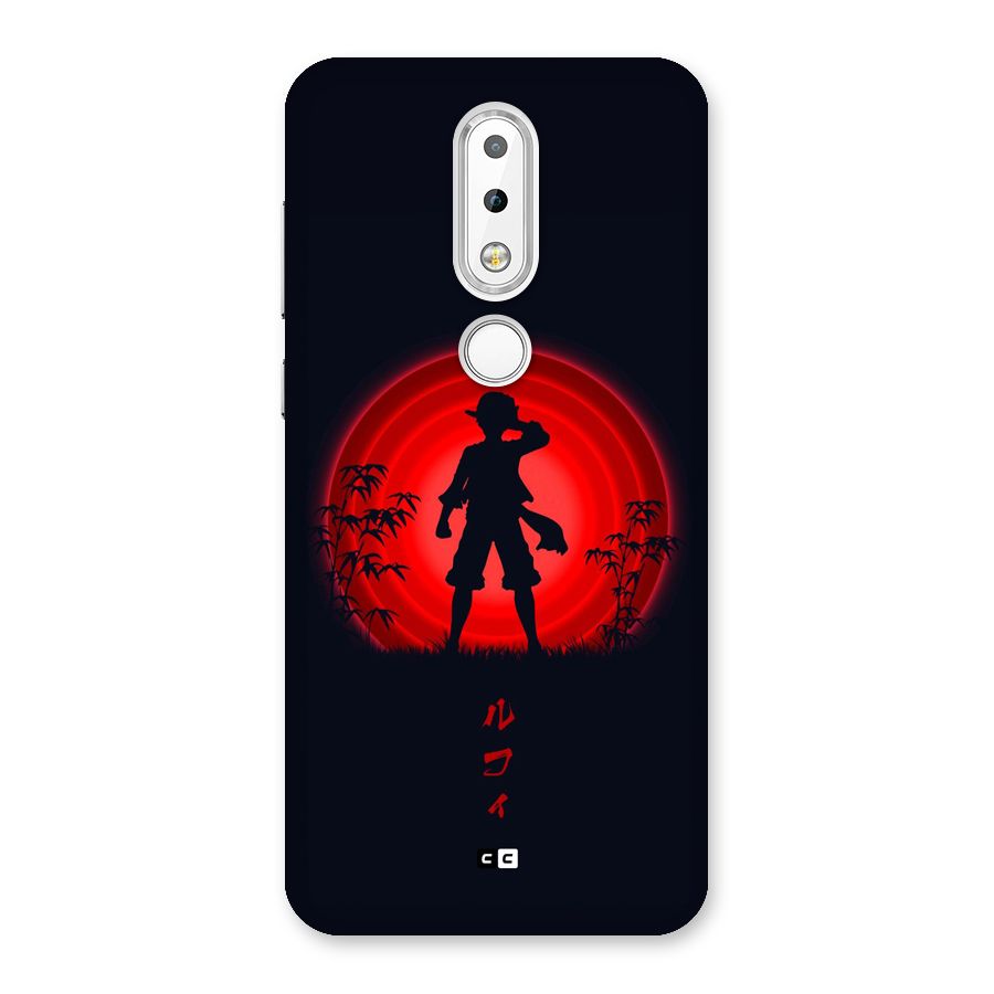 Dark Red Luffy Back Case for Nokia 6.1 Plus