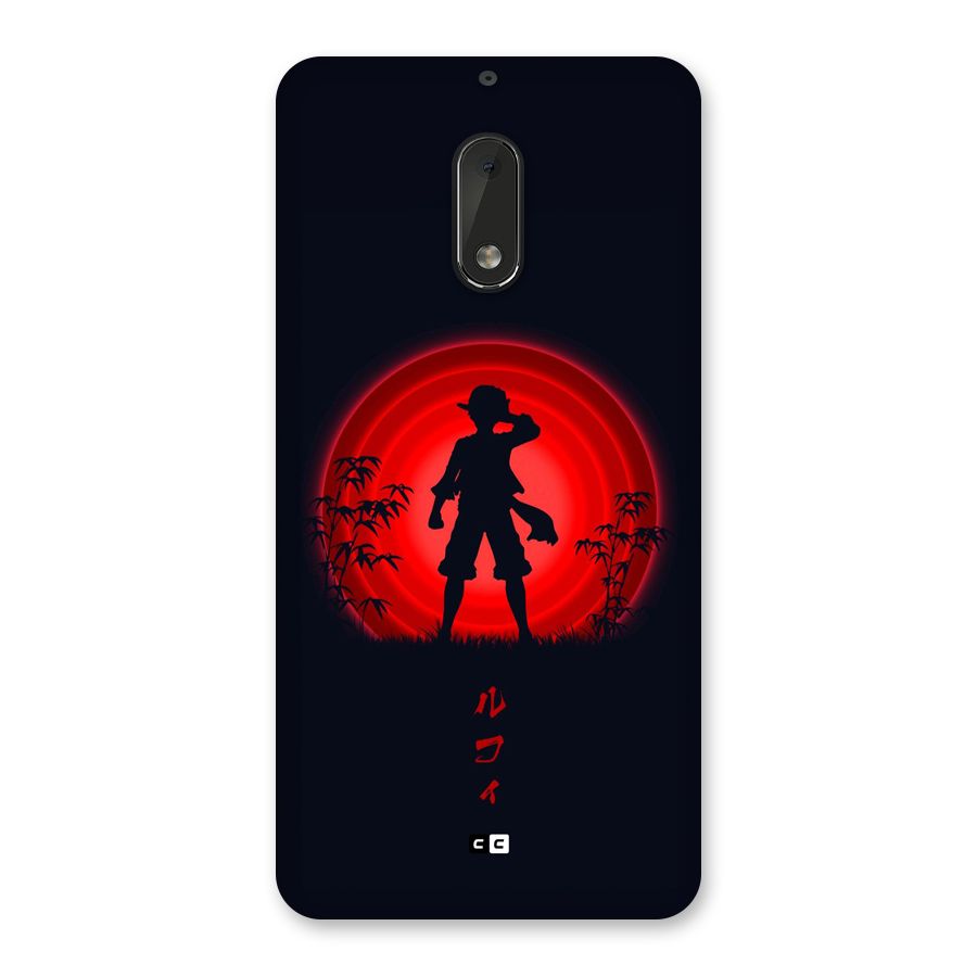 Dark Red Luffy Back Case for Nokia 6