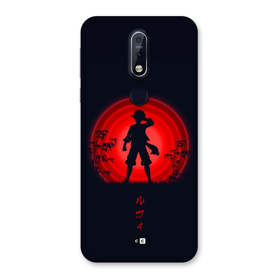 Dark Red Luffy Back Case for Nokia 7.1