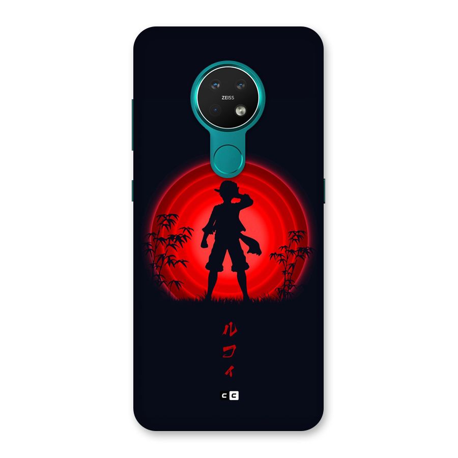 Dark Red Luffy Back Case for Nokia 7.2
