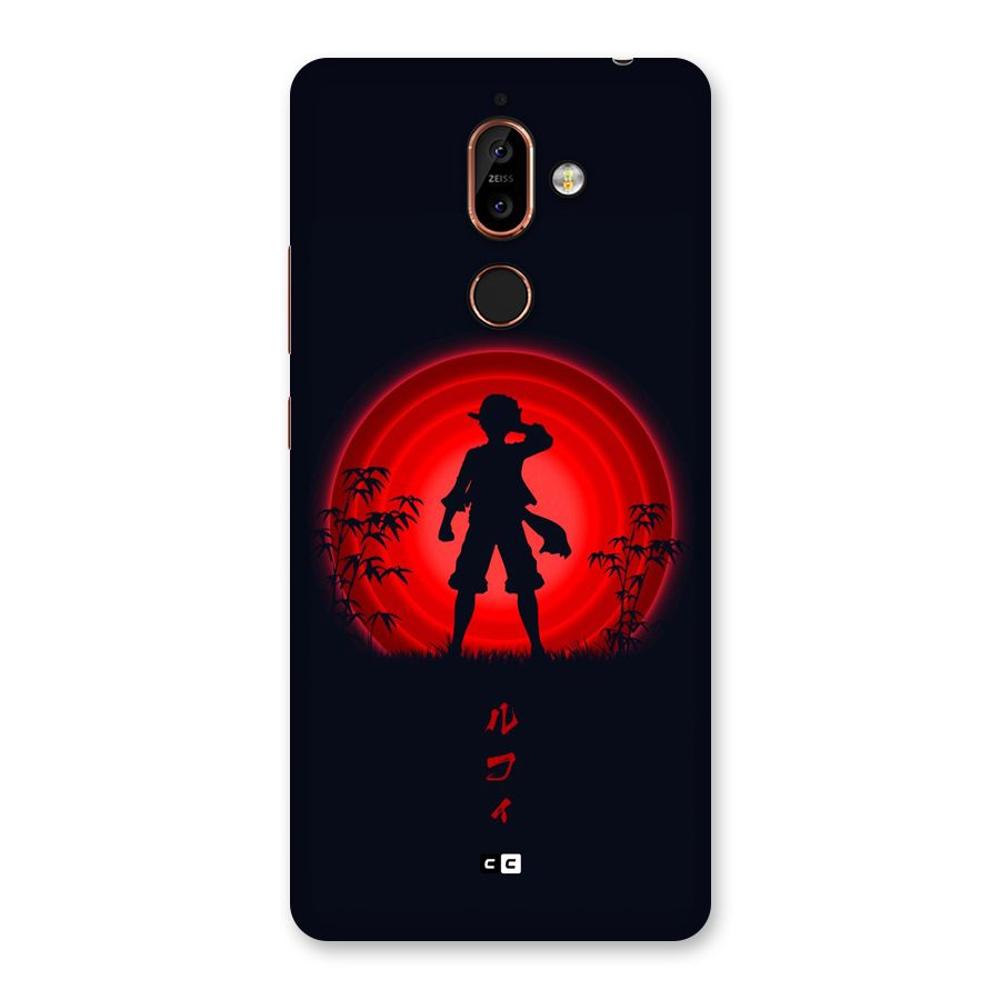 Dark Red Luffy Back Case for Nokia 7 Plus