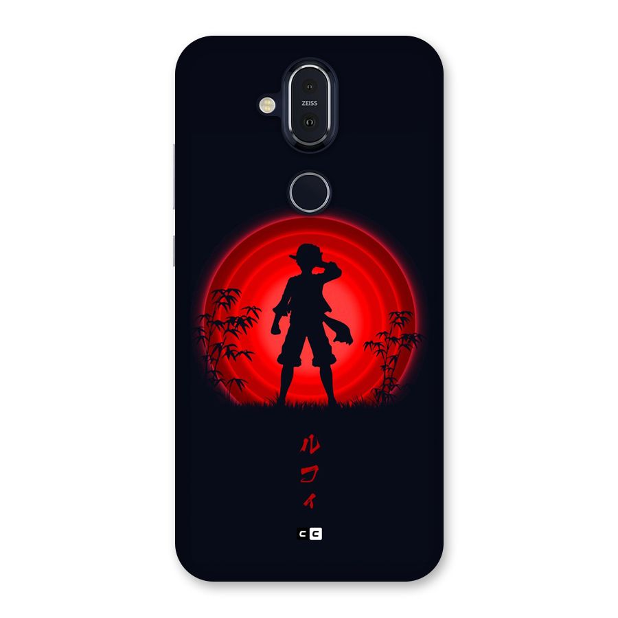 Dark Red Luffy Back Case for Nokia 8.1