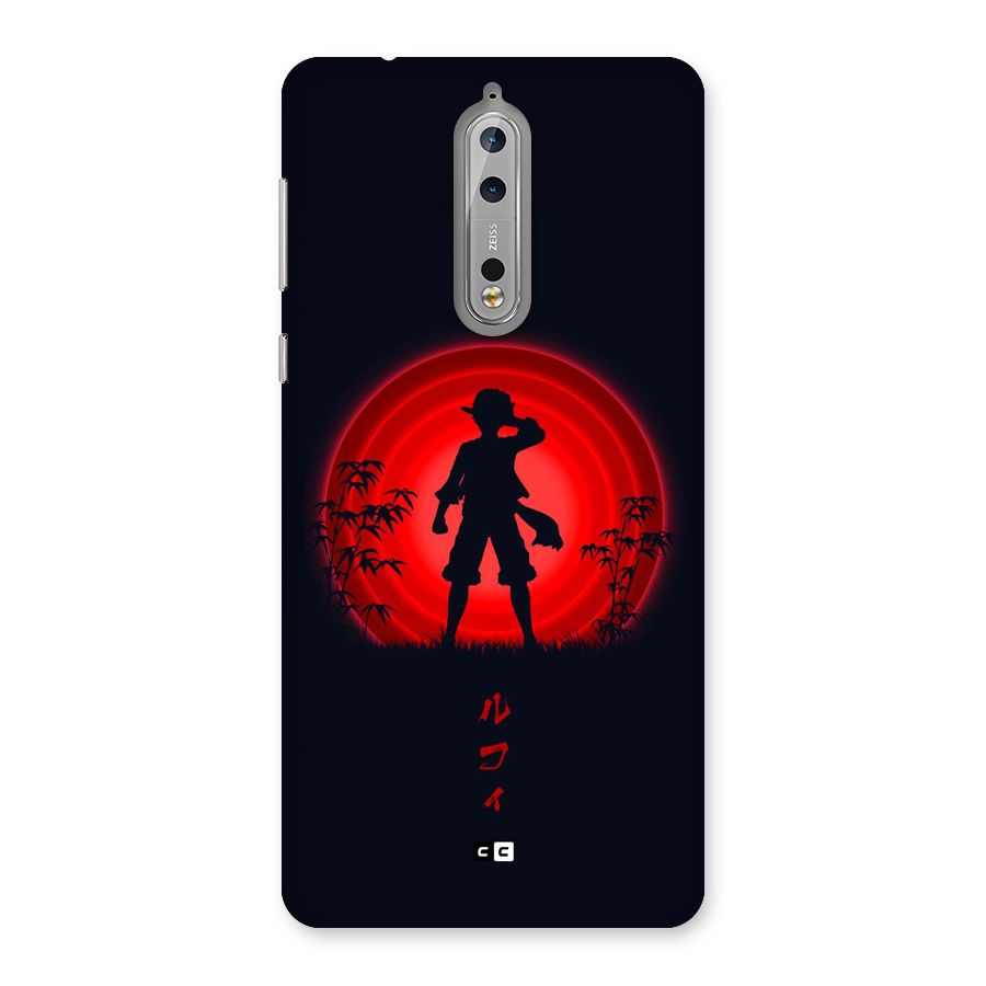 Dark Red Luffy Back Case for Nokia 8
