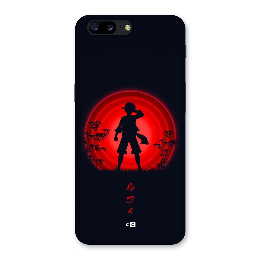 Dark Red Luffy Back Case for OnePlus 5