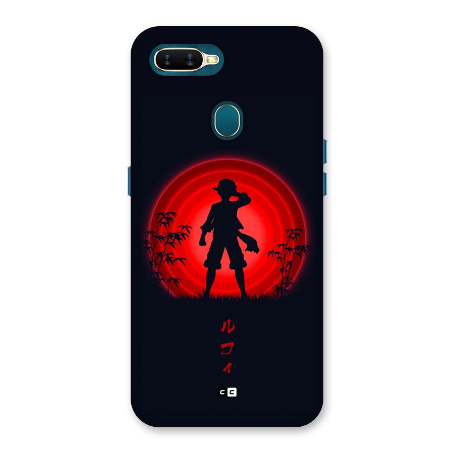 Dark Red Luffy Back Case for Oppo A12