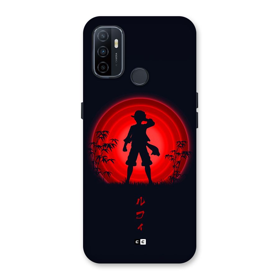 Dark Red Luffy Back Case for Oppo A33 (2020)