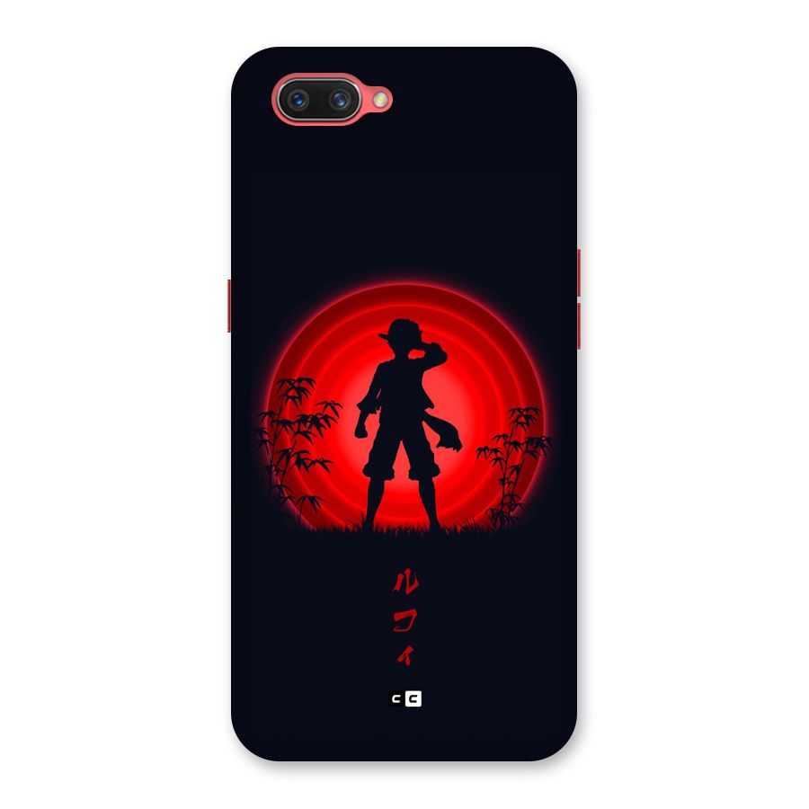 Dark Red Luffy Back Case for Oppo A3s