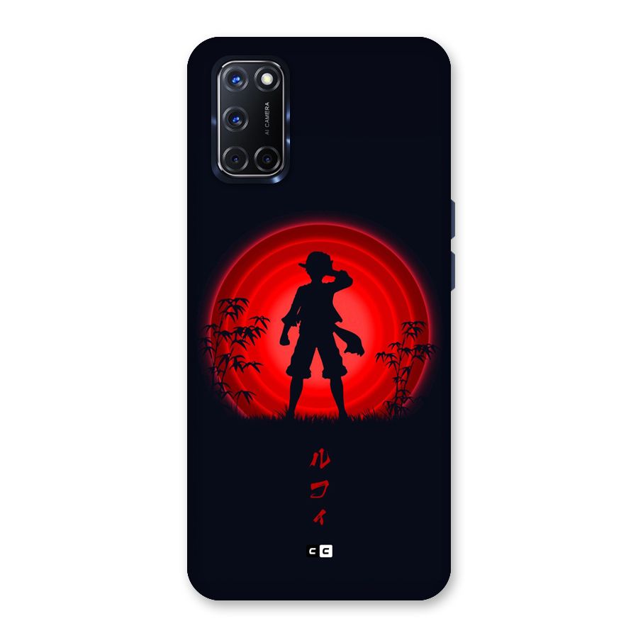 Dark Red Luffy Back Case for Oppo A52