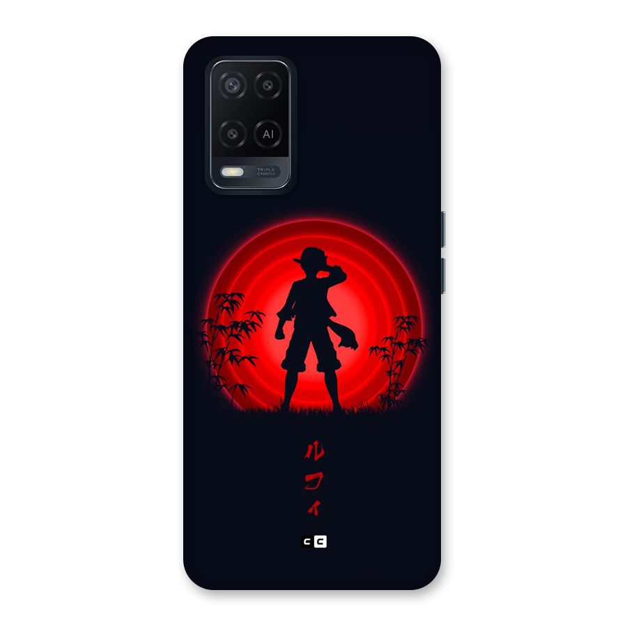 Dark Red Luffy Back Case for Oppo A54