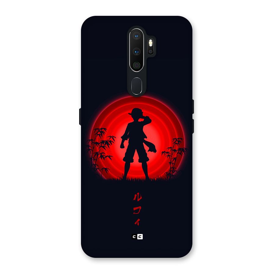 Dark Red Luffy Back Case for Oppo A5 (2020)