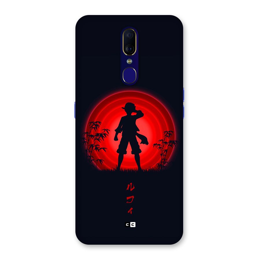 Dark Red Luffy Back Case for Oppo A9