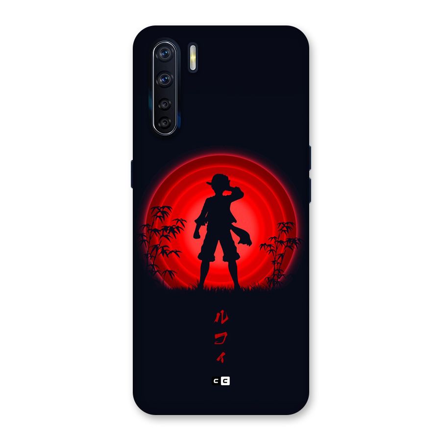 Dark Red Luffy Back Case for Oppo F15