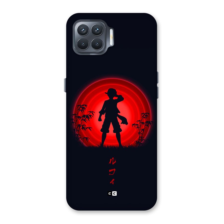 Dark Red Luffy Back Case for Oppo F17 Pro