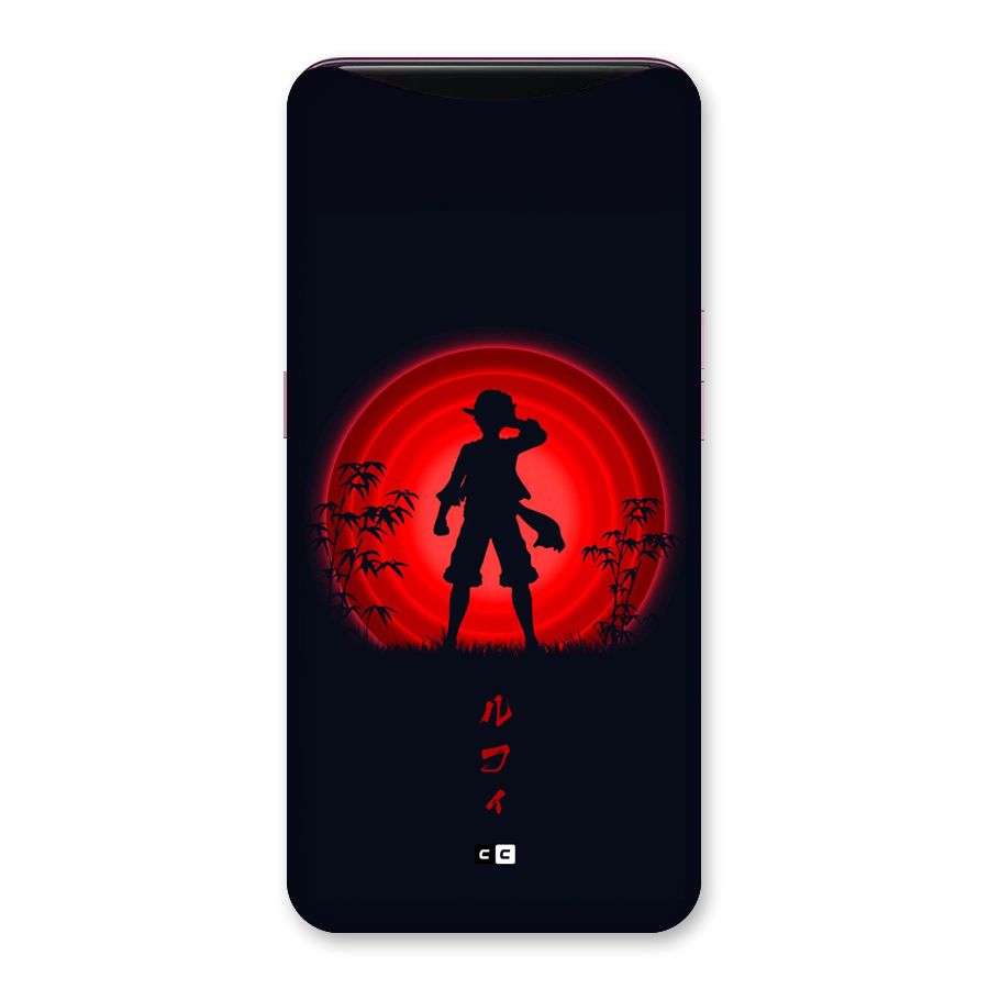 Dark Red Luffy Back Case for Oppo Find X