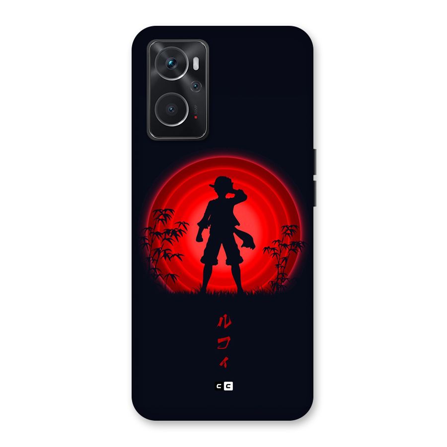 Dark Red Luffy Back Case for Oppo K10 4G