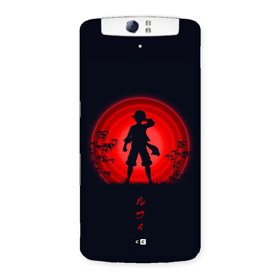 Dark Red Luffy Back Case for Oppo N1