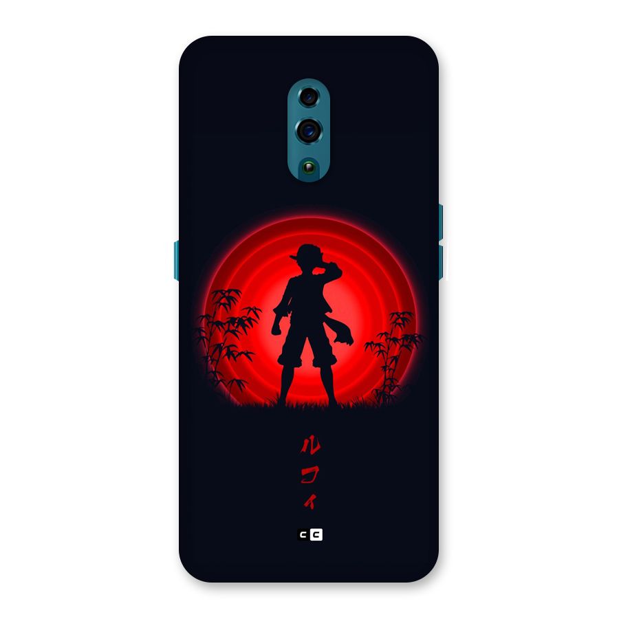 Dark Red Luffy Back Case for Oppo Reno