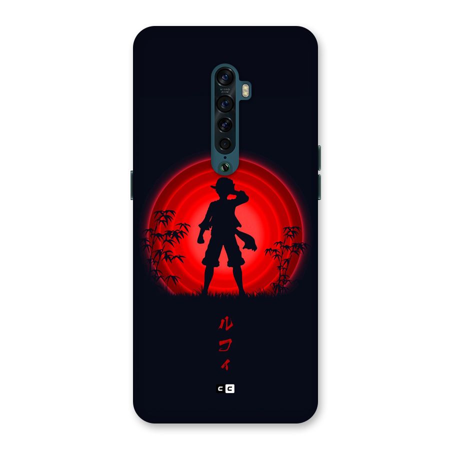 Dark Red Luffy Back Case for Oppo Reno2