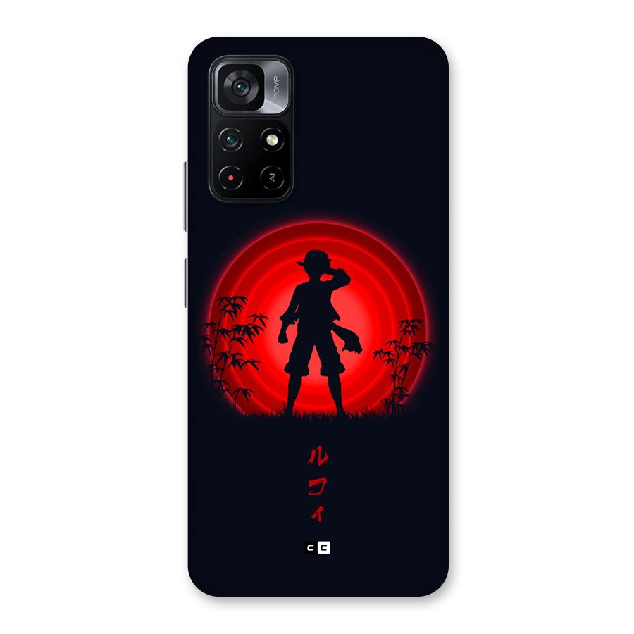 Dark Red Luffy Back Case for Poco M4 Pro 5G