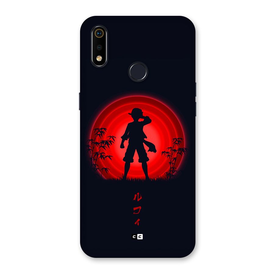 Dark Red Luffy Back Case for Realme 3i
