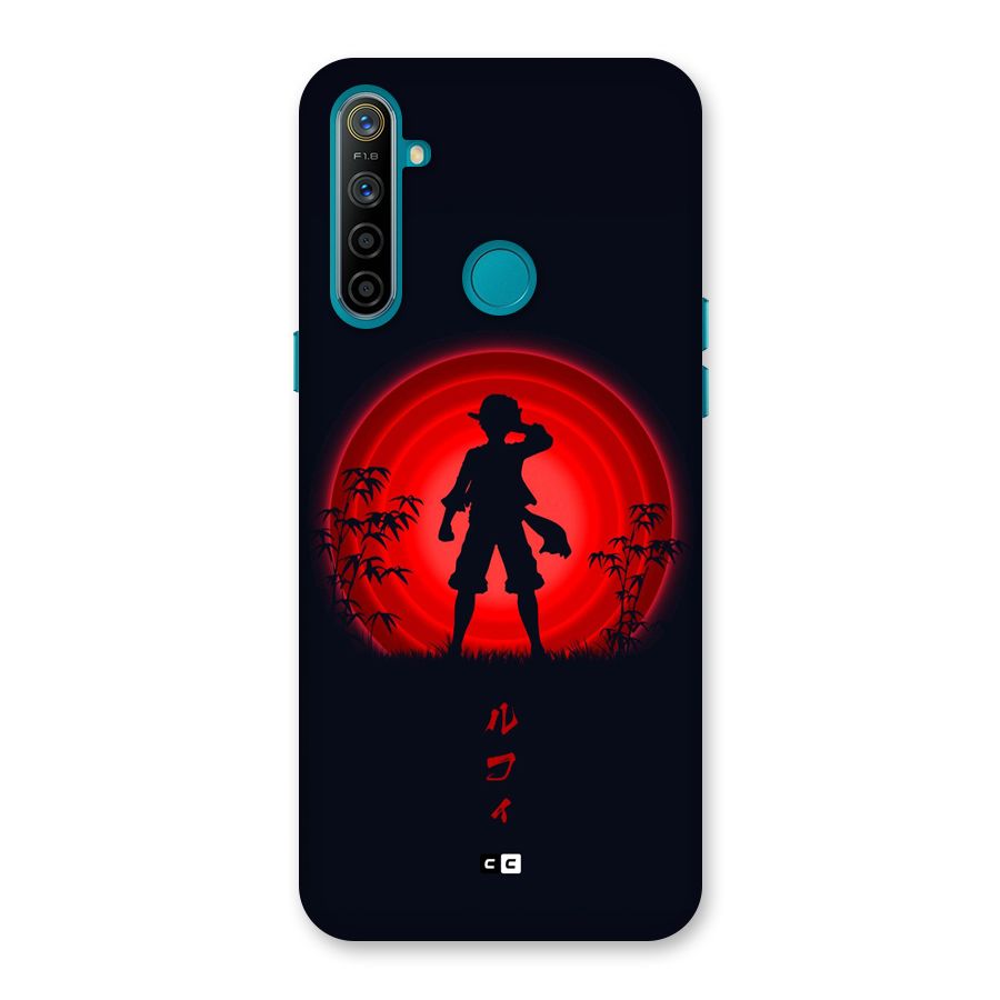 Dark Red Luffy Back Case for Realme 5i