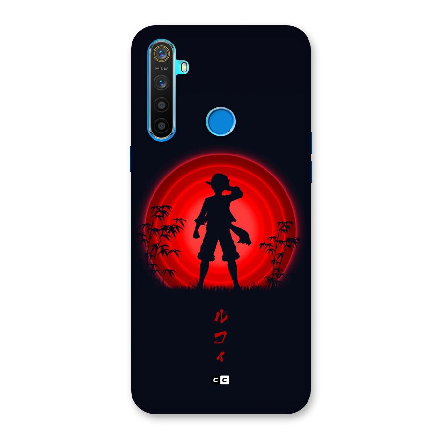 Dark Red Luffy Back Case for Realme 5s