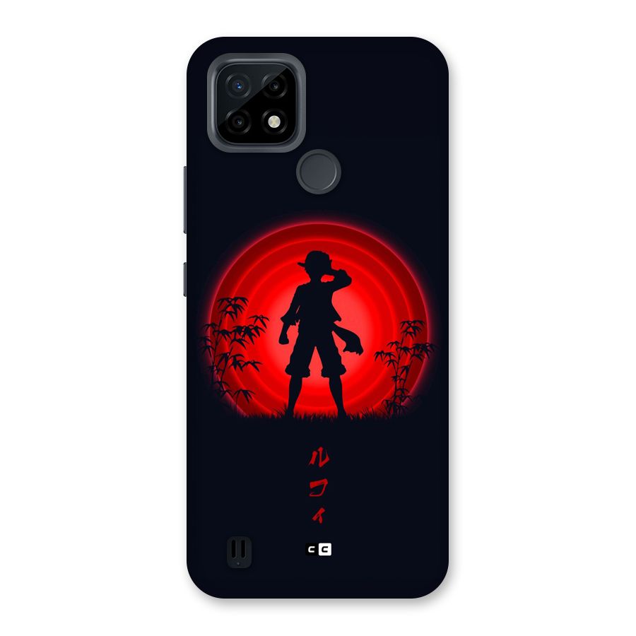 Dark Red Luffy Back Case for Realme C21