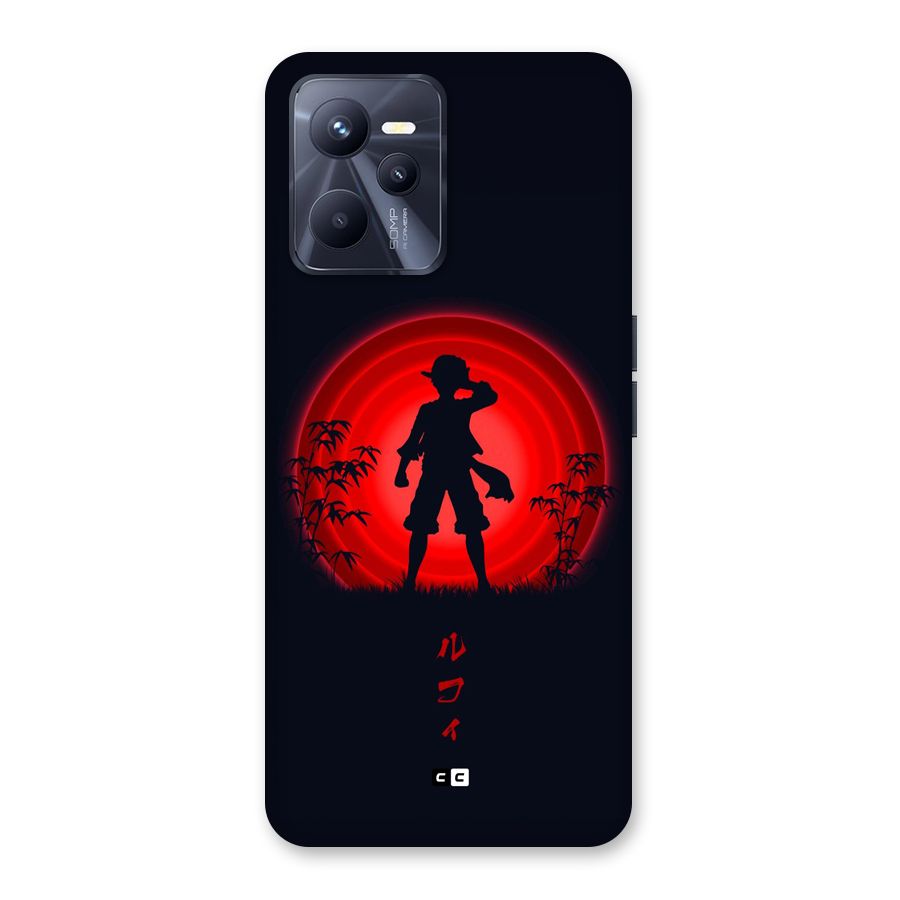 Dark Red Luffy Back Case for Realme C35