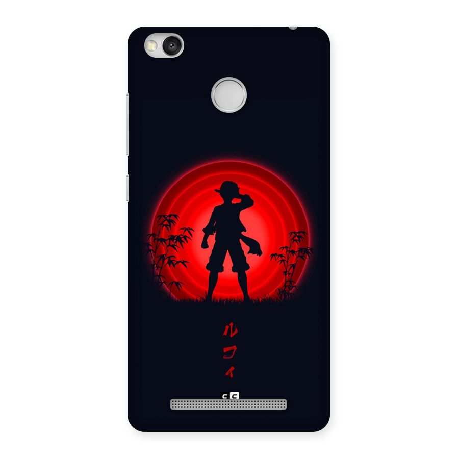 Dark Red Luffy Back Case for Redmi 3S Prime