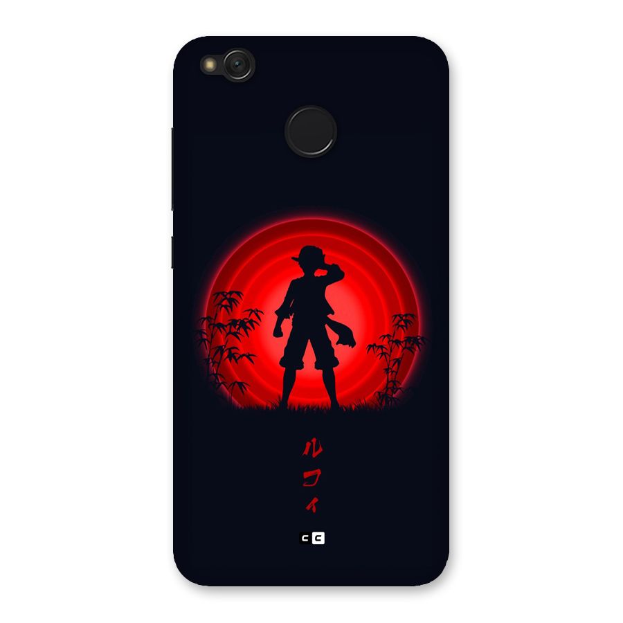 Dark Red Luffy Back Case for Redmi 4