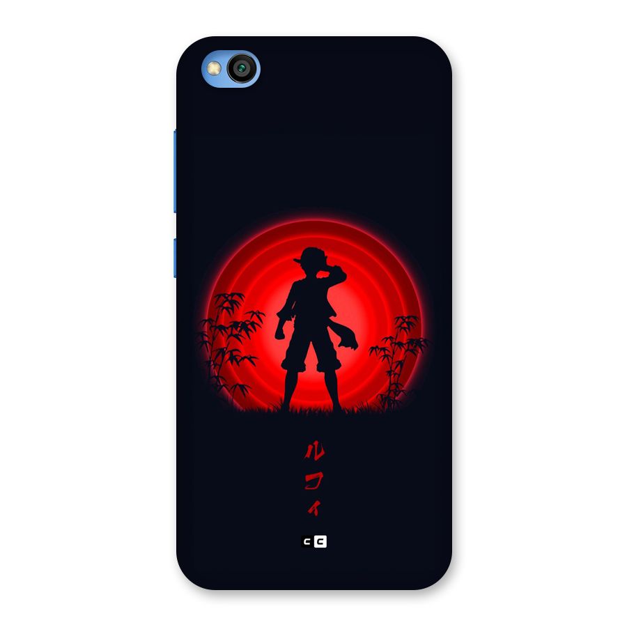 Dark Red Luffy Back Case for Redmi Go